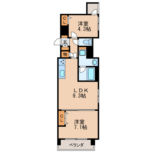 プレサンス丸の内フォートの間取り