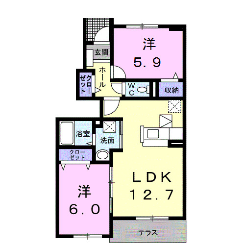 サニー　フォレストＢの間取り