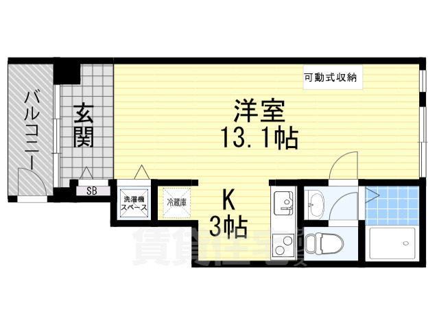 高槻市神内のマンションの間取り