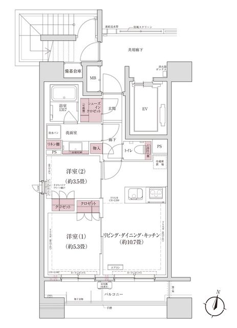 パークアクシス仙台西公園の間取り