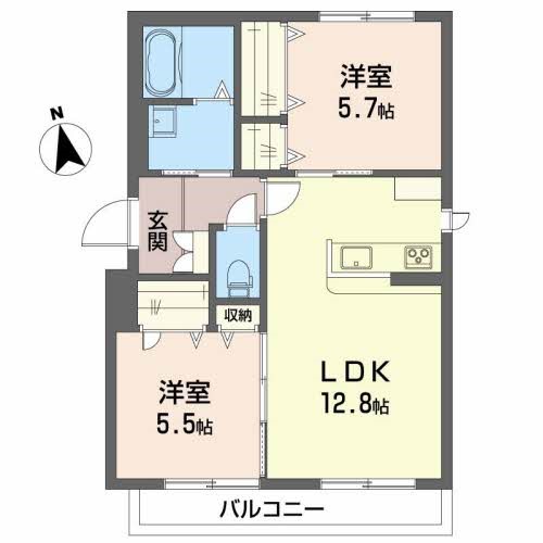 シャーメゾン・カルミアA棟の間取り