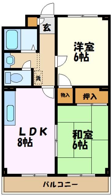 ハイツ池尻の間取り