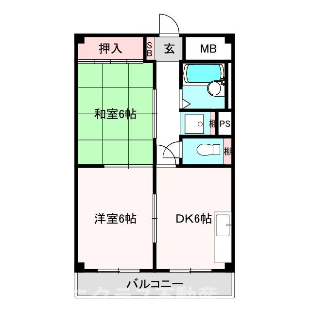 【大阪市阿倍野区阿倍野筋のマンションの間取り】