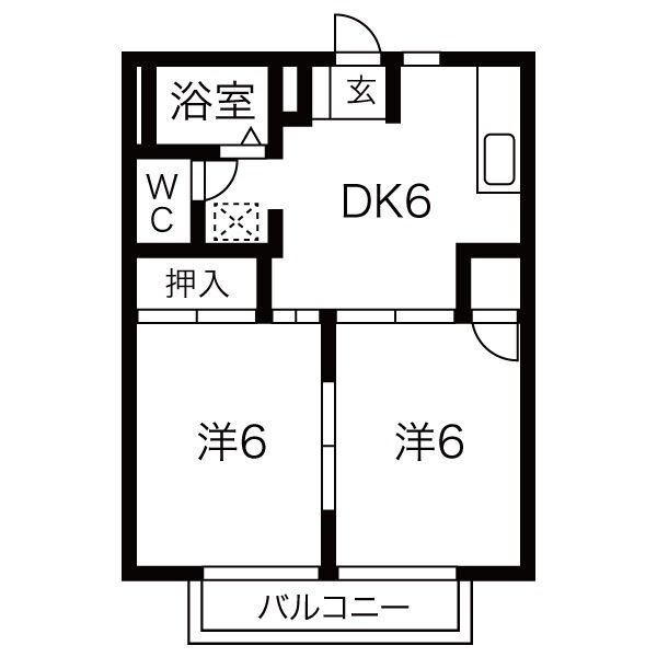 タウニーＮｏ．５の間取り