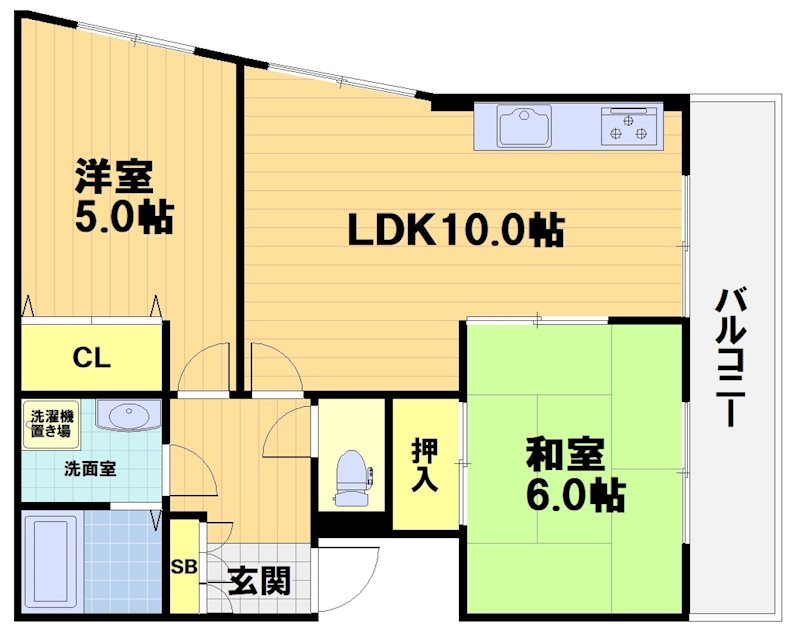 【サンホーハイツの間取り】