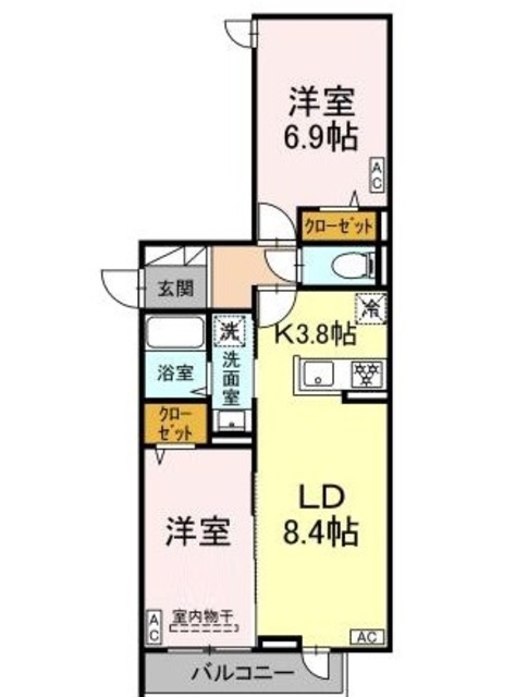 板橋区中台のアパートの間取り