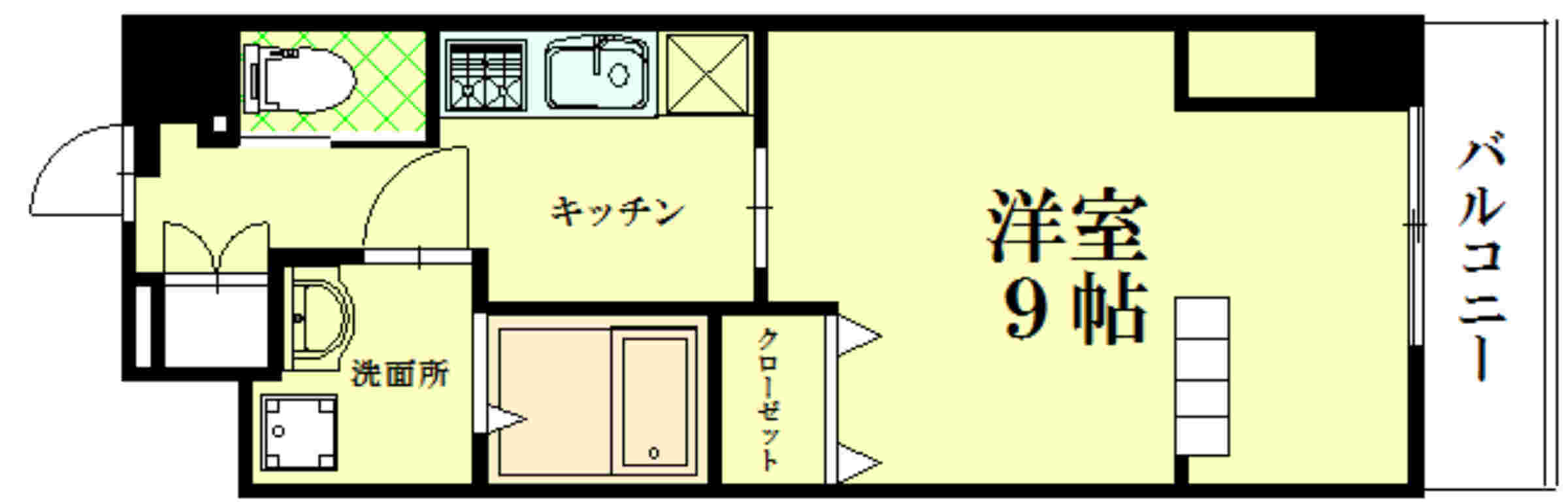 枚方市甲斐田東町のマンションの間取り