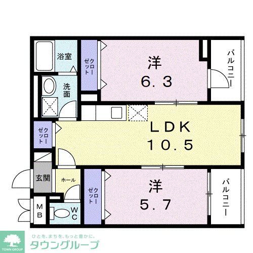 葛飾区新宿のアパートの間取り