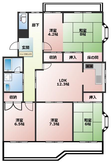 ペアシティ久喜壱番館の間取り