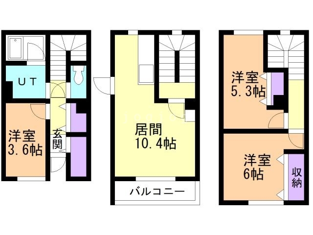 メニーズコート西宮の沢タウンDの間取り