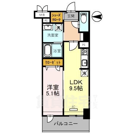 フレンシア西宮北口の間取り