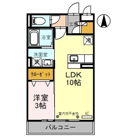 リビングタウン東金沢　Bの間取り