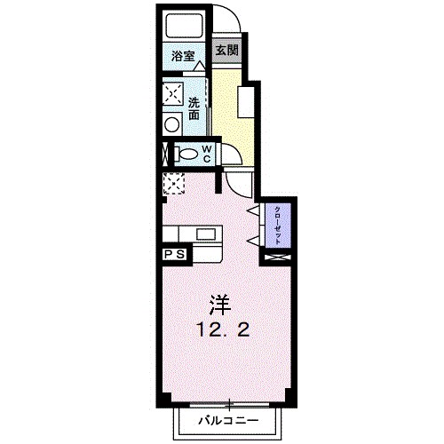 鹿児島市吉野町のアパートの間取り