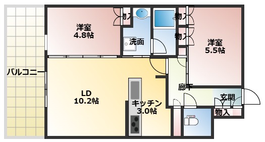 アーバンパーク淡路の間取り