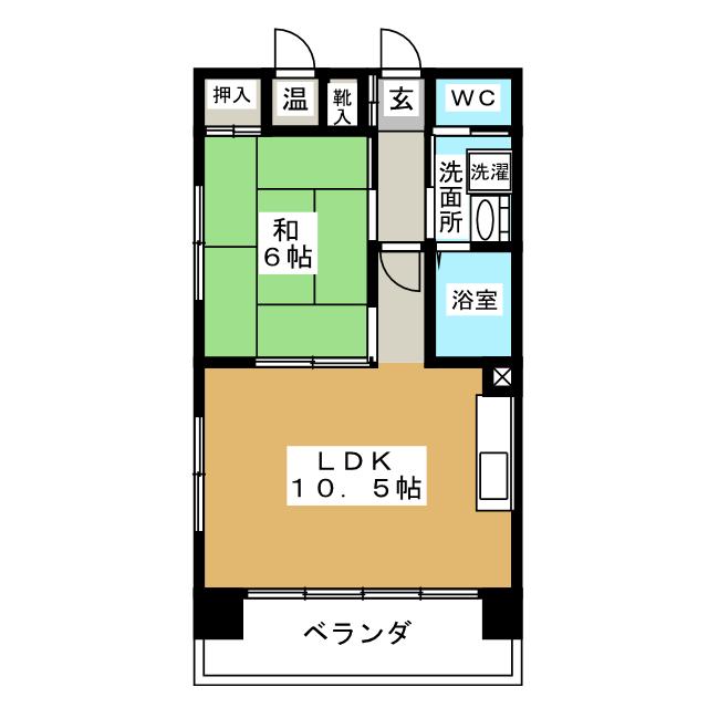 Ｒ－ＣＯＵＲＴ泉の間取り