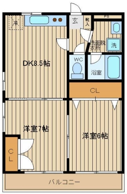 浦安市北栄のマンションの間取り