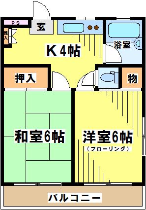 府中市府中町のマンションの間取り