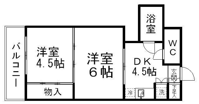 アルデール南鍛冶町の間取り