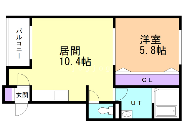 札幌市白石区平和通のアパートの間取り