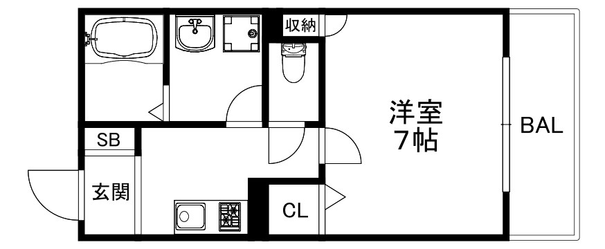 【神戸市北区藤原台中町のアパートの間取り】