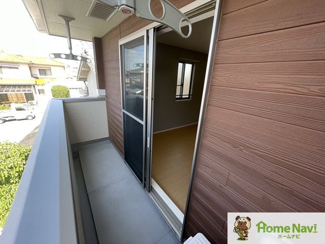 バルコニー　西向きです。