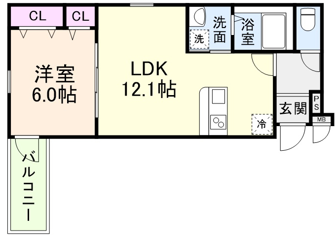 フジパレス大和田2番館の間取り