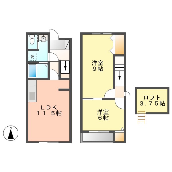 Casa 中沼の間取り
