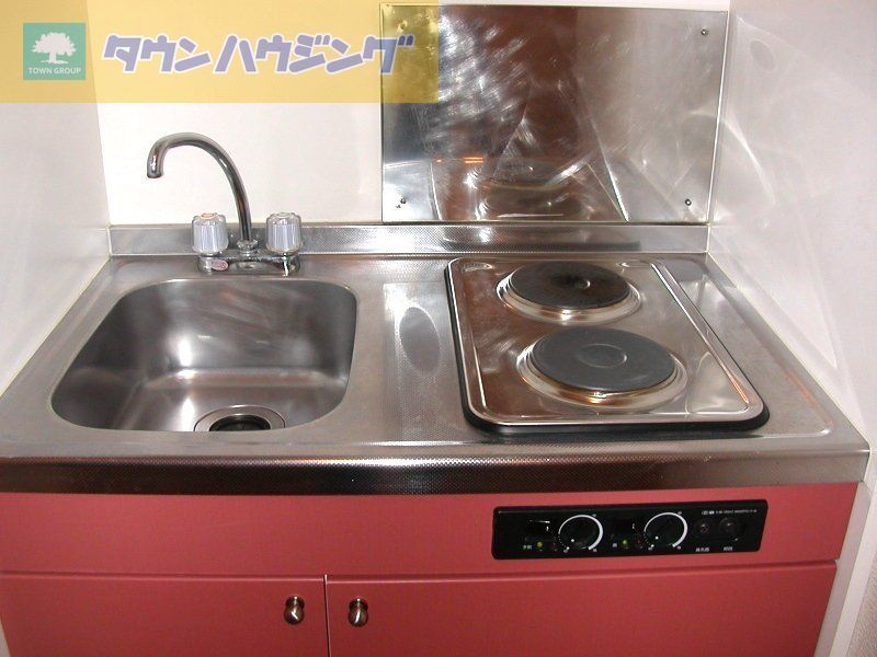 キッチン　2口電気コンロ