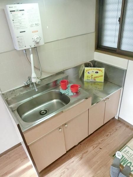 キッチン　２口ガスコンロ設置可能です