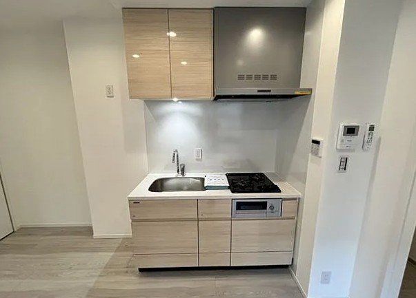 キッチン　コンパクトなキッチンで掃除もラクラク