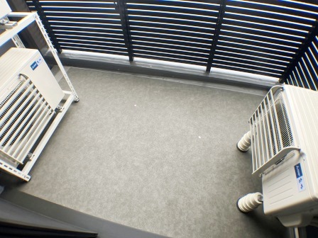 バルコニー　陽当たり良好なバルコニーです