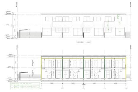 建物外観　※立面図