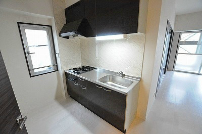 キッチン　★２口ガスシステムキッチン(グリル付)★