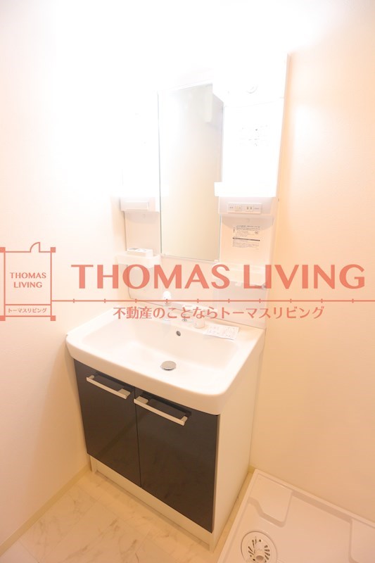 洗面設備　収納豊富についております。