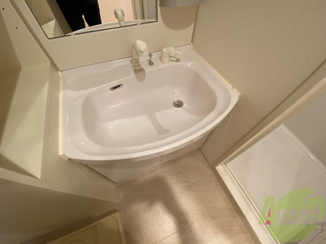 洗面設備　シャンプードレッサー。身支度はここでばっちり。