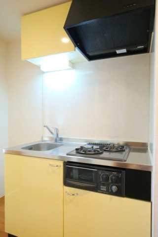 キッチン　システムキッチン2口ガスコンロ・グリル付