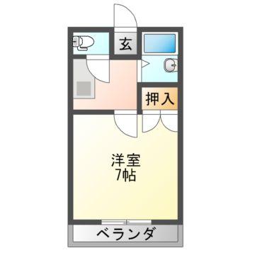 ＪＲ赤穂線 高島駅 徒歩12分 3階建 築36年の間取り写真