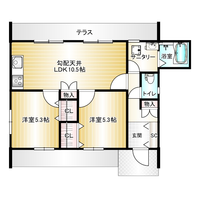 FLAT COURTの間取り写真