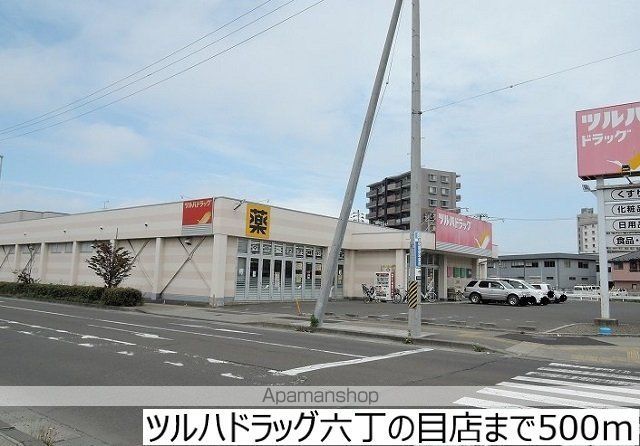 ドラックストア　ツルハドラッグ六丁の目店（ドラッグストア）まで500m