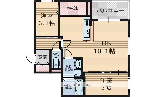 阪急神戸線 神崎川駅 徒歩11分 3階建 新築の間取り写真