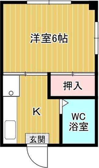 地下鉄鶴舞線 上小田井駅 徒歩10分 2階建 築42年の間取り写真