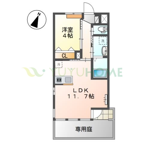 西鉄天神大牟田線 雑餉隈駅 バス乗車時間：24分 最寄りバス停で下車 徒歩6分 2階建 築12年の間取り写真