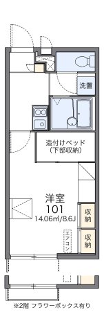 京成本線 志津駅 徒歩10分 2階建 築17年の間取り写真