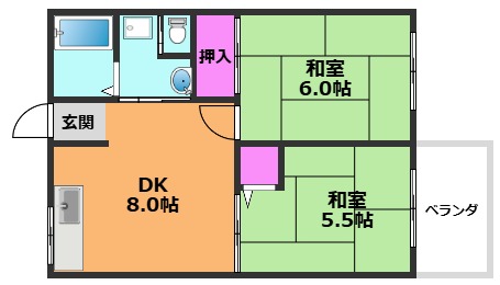 中島ハイムの間取り写真
