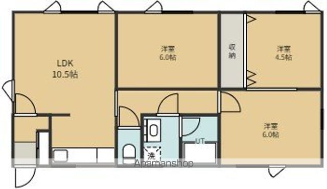 美原4丁目10番1棟2戸の間取り写真