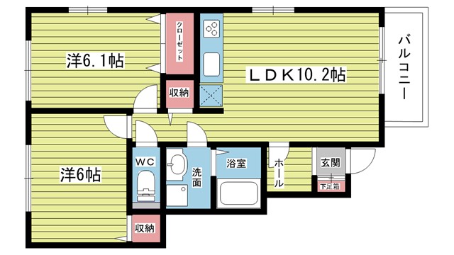 大阪モノレール本線 少路駅 徒歩13分 2階建 築21年の間取り写真