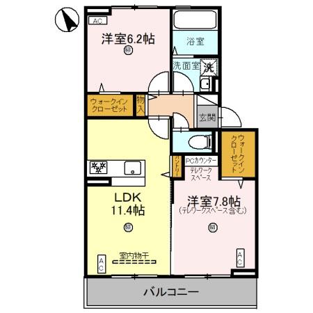 ＪＲ草津線 手原駅 徒歩17分 3階建 築3年の間取り写真