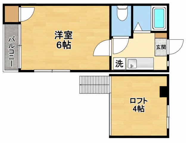 西鉄天神大牟田線 都府楼前駅 徒歩13分 2階建 築36年の間取り写真
