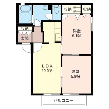 カーサ飯島B_間取り_0