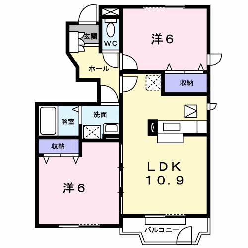 パルパレスAの間取り